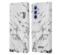 Head Case Designs Licenza Ufficiale Juventus Football Club Bianco Marmoreo Custodia Portafoglio in Pelle Compatibile con Samsung Galaxy A34 5G