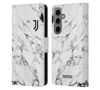 Head Case Designs Licenza Ufficiale Juventus Football Club Bianco Marmoreo Custodia Portafoglio in Pelle Compatibile con Samsung Galaxy S25