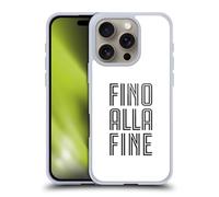 Head Case Designs Licenza Ufficiale Juventus Football Club Fino alla Fine Bianco Tipo Custodia in Gel [Protezione di Grado Militare] Compatibile con Apple iPhone 16 PRO E Compatibile con MagSafe