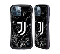 Head Case Designs Licenza Ufficiale Juventus Football Club Nero Marmoreo Custodia Cover Ibrida Compatibile con Apple iPhone 13 PRO Max