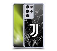Head Case Designs Licenza Ufficiale Juventus Football Club Nero Marmoreo Custodia Cover in Morbido Gel Compatibile con Samsung Galaxy S21 Ultra 5G