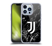 Head Case Designs Licenza Ufficiale Juventus Football Club Nero Marmoreo Custodia Cover in Morbido Gel Compatibile con Apple iPhone 13 PRO