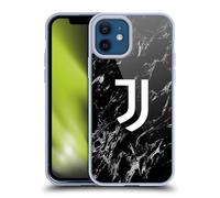 Head Case Designs Licenza Ufficiale Juventus Football Club Nero Marmoreo Custodia Cover in Morbido Gel Compatibile con Apple iPhone 12 / iPhone 12 PRO