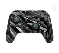 Head Case Designs Licenza Ufficiale Juventus Football Club Pennello Astratto Arte Vinile Sticker Gaming Pelle Adesivo Compatibile con Nintendo Switch PRO Controller