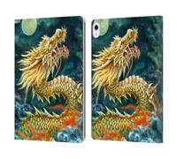 Head Case Designs Licenza Ufficiale Kayomi Harai Drago Asiatico nella Luna Animali E Fantasia Custodia Portafoglio in Pelle Compatibile con Apple iPad Air 13 2024/2025