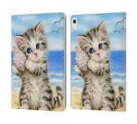 Head Case Designs Licenza Ufficiale Kayomi Harai Gattino a Conchiglia in Spiaggia Animali E Fantasia Custodia Portafoglio in Pelle Compatibile con Apple iPad Air 13 2024/2025