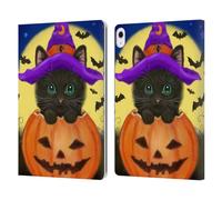 Head Case Designs Licenza Ufficiale Kayomi Harai Halloween con Gatto Animali E Fantasia Custodia Portafoglio in Pelle Compatibile con Apple iPad Air 13 2024/2025