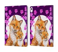 Head Case Designs Licenza Ufficiale Kayomi Harai Mamma E Bambino, Volpe Animali E Fantasia Custodia Portafoglio in Pelle Compatibile con Apple iPad Air 13 2024/2025