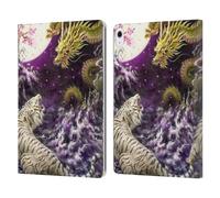 Head Case Designs Licenza Ufficiale Kayomi Harai Tigre E Drago Asiatici Animali E Fantasia Custodia Portafoglio in Pelle Compatibile con Apple iPad Air 13 2024/2025