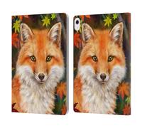 Head Case Designs Licenza Ufficiale Kayomi Harai Volpe con Foglie Autunnali Animali E Fantasia Custodia Portafoglio in Pelle Compatibile con Apple iPad Air 13 2024/2025