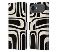 Head Case Designs Licenza Ufficiale Kierkegaard Design Studio Crema Nera Palm Springs Motivi Astratti Retrò Custodia Portafoglio in Pelle Compatibile con Apple iPhone 17 Air