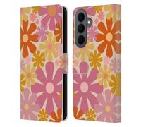 Head Case Designs Licenza Ufficiale Kierkegaard Design Studio Fiori Tuliani Rosa Arancioni Motivi Astratti retrò Custodia Portafoglio in Pelle Compatibile con Samsung Galaxy S26 Plus