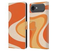 Head Case Designs Licenza Ufficiale Kierkegaard Design Studio Macchina Tangerine Wave Motivi Astratti Retrò Custodia Portafoglio in Pelle Compatibile con Apple iPhone 17 Air