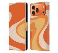 Head Case Designs Licenza Ufficiale Kierkegaard Design Studio Macchina Tangerine Wave Motivi Astratti Retrò Custodia Portafoglio in Pelle Compatibile con Apple iPhone 17 Pro Max