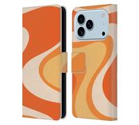 Head Case Designs Licenza Ufficiale Kierkegaard Design Studio Macchina Tangerine Wave Motivi Astratti Retrò Custodia Portafoglio in Pelle Compatibile con Apple iPhone 17 Pro