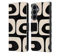 Head Case Designs Licenza Ufficiale Kierkegaard Design Studio Modern Piquet Black Cream Motivi Astratti retrò Custodia Portafoglio in Pelle Compatibile con Samsung Galaxy S26 Plus