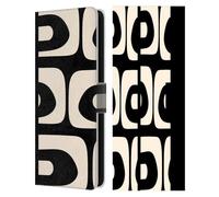 Head Case Designs Licenza Ufficiale Kierkegaard Design Studio Modern Piquet Black Cream Motivi Astratti retrò Custodia Portafoglio in Pelle Compatibile con Samsung Galaxy S25 Fe