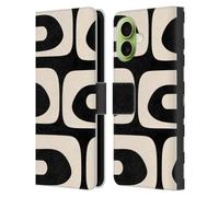 Head Case Designs Licenza Ufficiale Kierkegaard Design Studio Modern Piquet Black Cream Motivi Astratti Retrò Custodia Portafoglio in Pelle Compatibile con Apple iPhone 17