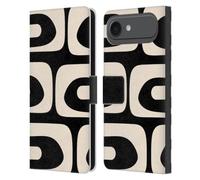 Head Case Designs Licenza Ufficiale Kierkegaard Design Studio Modern Piquet Black Cream Motivi Astratti Retrò Custodia Portafoglio in Pelle Compatibile con Apple iPhone 17 Air