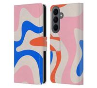 Head Case Designs Licenza Ufficiale Kierkegaard Design Studio Turbinio Rosa Blu Arancione Motivi Astratti retrò Custodia Portafoglio in Pelle Compatibile con Samsung Galaxy S26 Plus