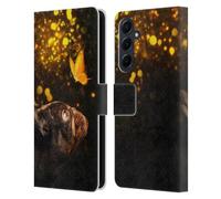 Head Case Designs Licenza Ufficiale Klaudia Senator Farfalla Bulldog Francese Custodia Portafoglio in Pelle Compatibile con Samsung Galaxy A55 5G