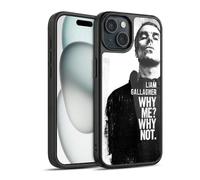 Head Case Designs Licenza Ufficiale Liam Gallagher Why Me Grafica Cover in Gel Rinforzata [Protezione di Grado Militare] Compatibile con Apple iPhone 15