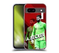 Head Case Designs Licenza Ufficiale Liverpool Football Club Alisson Becker 2021/22 Prima Squadra Custodia in Gel [Grado Militare] Compatibile con Google Pixel 8a E Compatibile con MagSafe