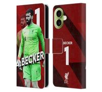 Head Case Designs Licenza Ufficiale Liverpool Football Club Alisson Becker 2021/22 Prima Squadra Custodia Portafoglio in Pelle Compatibile con Apple iPhone 17