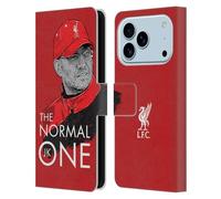 Head Case Designs Licenza Ufficiale Liverpool Football Club Allenamento Rosso Illustrazioni Jurgen Klopp Custodia Portafoglio in Pelle Compatibile con Apple iPhone 17 PRO