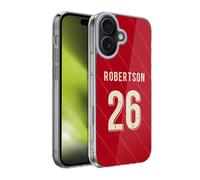 Head Case Designs Licenza Ufficiale Liverpool Football Club Andrew Robertson 2021/22 Giocatori Home Kit Gruppo 1 Custodia in Gel [Protezione di Grado Militare] Compatibile con Apple iPhone 17
