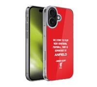 Head Case Designs Licenza Ufficiale Liverpool Football Club Calcio Emozionale Frasi Klopp Custodia in Gel [Protezione di Grado Militare] Compatibile con Apple iPhone 17