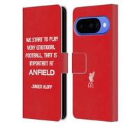 Head Case Designs Licenza Ufficiale Liverpool Football Club Calcio Emozionale Frasi Klopp Custodia Portafoglio in Pelle Compatibile con Google Pixel 10