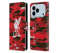 Head Case Designs Licenza Ufficiale Liverpool Football Club Club Liver Bird Colorato Camou Custodia Portafoglio in Pelle Compatibile con Apple iPhone 17 PRO
