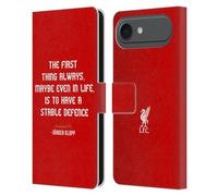Head Case Designs Licenza Ufficiale Liverpool Football Club Difesa Frasi Klopp Custodia Portafoglio in Pelle Compatibile con Apple iPhone 17 Air