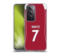 Head Case Designs Licenza Ufficiale Liverpool Football Club Florian Wirtz 2025/26 Giocatori Divisa Casa 1° Gruppo Custodia in Gel [Protezione di Grado Militare] Compatibile con Oppo Reno12 PRO 5G