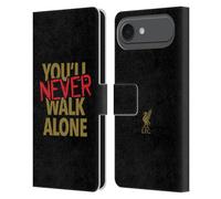 Head Case Designs Licenza Ufficiale Liverpool Football Club Frase Nera Liver Bird YNWA Custodia Portafoglio in Pelle Compatibile con Apple iPhone 17 Air