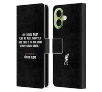 Head Case Designs Licenza Ufficiale Liverpool Football Club Full Throttle Frasi Klopp Custodia Portafoglio in Pelle Compatibile con Apple iPhone 17