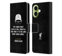 Head Case Designs Licenza Ufficiale Liverpool Football Club Full Throttle Icona Frasi Klopp Custodia Portafoglio in Pelle Compatibile con Apple iPhone 17