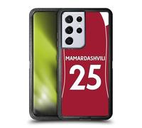 Head Case Designs Licenza Ufficiale Liverpool Football Club Giorgi Mamardashvili 2025/26 Giocatori Divisa Casa 1° Gruppo Custodia Antiurto Ultra Blindata Compatibile con Samsung Galaxy S21 Ultra 5G