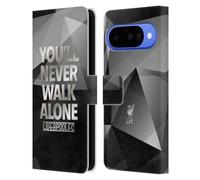 Head Case Designs Licenza Ufficiale Liverpool Football Club Grigio Geo Ynwa Semplice Liver Bird Ynwa Custodia Portafoglio in Pelle Compatibile con Google Pixel 10