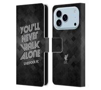 Head Case Designs Licenza Ufficiale Liverpool Football Club Grigio Pixel YNWA Retro Liver Bird YNWA Custodia Portafoglio in Pelle Compatibile con Apple iPhone 17 PRO