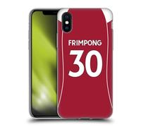 Head Case Designs Licenza Ufficiale Liverpool Football Club Jeremie Frimpong 2025/26 Giocatori Divisa Casa 1° Gruppo Custodia in Gel [Grado Militare] Compatibile con Apple iPhone X/iPhone XS
