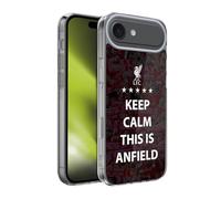 Head Case Designs Licenza Ufficiale Liverpool Football Club Keep Calm Nero Das Ist Anfield Custodia in Gel [Protezione di Grado Militare] Compatibile con Apple iPhone 17 Air
