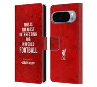 Head Case Designs Licenza Ufficiale Liverpool Football Club Lavoro Interessante Frasi Klopp Custodia Portafoglio in Pelle Compatibile con Google Pixel 10 Pro XL