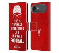 Head Case Designs Licenza Ufficiale Liverpool Football Club Lavoro Interessante Icona Frasi Klopp Custodia Portafoglio in Pelle Compatibile con Apple iPhone 17 Air