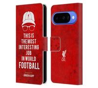 Head Case Designs Licenza Ufficiale Liverpool Football Club Lavoro Interessante Icona Frasi Klopp Custodia Portafoglio in Pelle Compatibile con Google Pixel 10