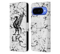 Head Case Designs Licenza Ufficiale Liverpool Football Club Liver Bird Nero Marmoreo Custodia Portafoglio in Pelle Compatibile con Google Pixel 10