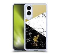 Head Case Designs Licenza Ufficiale Liverpool Football Club Liver Bird Oro Marmoreo Custodia in Gel [Protezione di Grado Militare] Compatibile con Samsung Galaxy S25 Edge