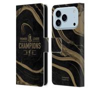 Head Case Designs Licenza Ufficiale Liverpool Football Club Marmo Nero Campioni della Premier League 2025 Custodia Portafoglio in Pelle Compatibile con Apple iPhone 17 PRO