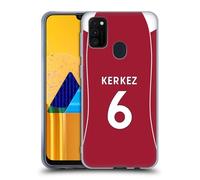 Head Case Designs Licenza Ufficiale Liverpool Football Club Milos Kerkez 2025/26 Giocatori Divisa Casa 1° Gruppo Custodia in Gel [Grado Militare] Compatibile con Galaxy M30s (2019)/M21 (2020)